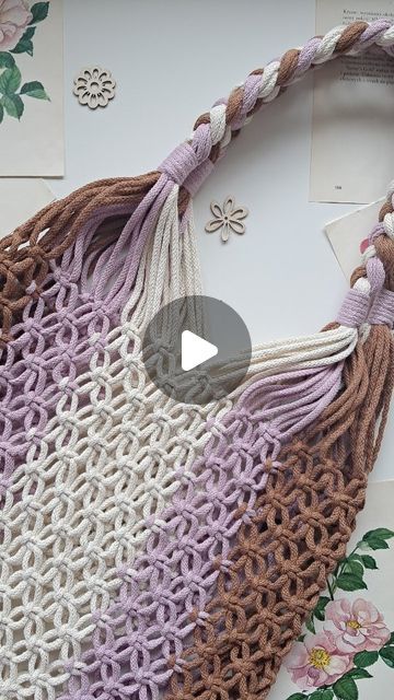 Macrame Tas, Tas Macrame, Diy Handbag, Macrame Patterns Tutorials, Macrame Bag, Macrame Patterns, Macrame Diy, Macrame, Things That