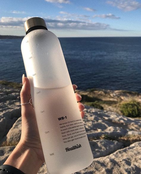 Healthish Water Bottle 💧 on Instagram: “"Been trying to make a more conscious effort to drink more water daily and this water @healthishco bottle is making it a hell of a lot…” Drinking A Lot Of Water, Jade Roller, Drink More Water, More Water, Gua Sha, Amazon Finds, Consciousness, Something To Do, Jade