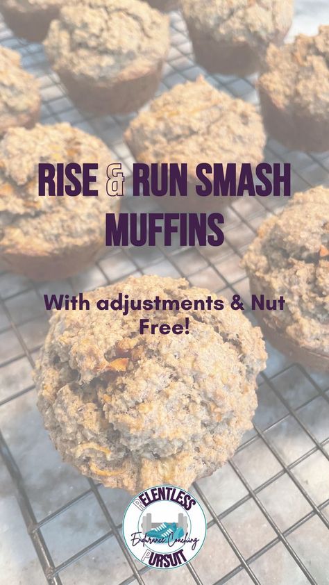 Looking for a new pre-run treat?? I've got one for you! I've been fueling my runs with these all week! And I have felt great! This recipe is straight on of Shalane Flanagan & Elyse Kopecky's new cookbook Rise and Run: Recipes, Rituals and Runs to Fuel Your Day: A Cookbook. It's awesome by the way, you gotta check it out! For the recipe with my adjustments for both nut free and what I had on hand, check out my blog! Elyse Kopecky Recipes, Rise And Run Recipes, Running Snacks, Run Fast Eat Slow, Power Muffins, Shalane Flanagan, Yum Breakfast, Low Glycemic Foods, Rise And Run