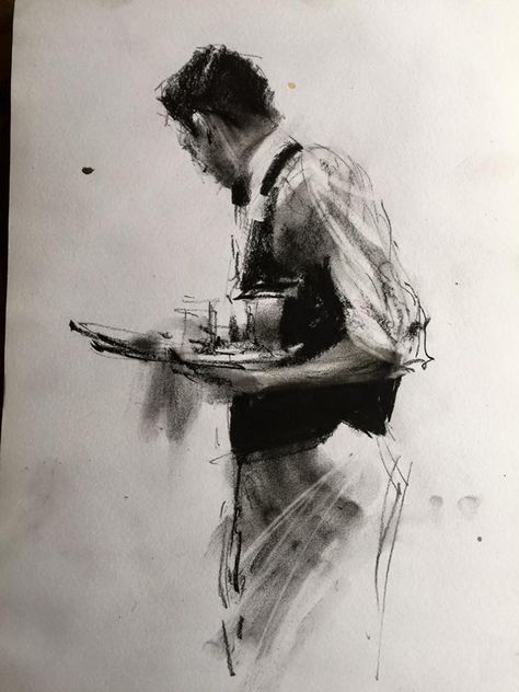 Drawing Charcoal, Sketches Of People, Charcoal Sketch, White Drawing, Charcoal Art, Figure Sketching, 수채화 그림, Urban Sketching, Sketch Drawing