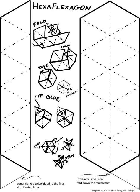 Hexaflexagon! Beautiful Origami, Printable Box, Picture Templates, Bookmark Template, Printable Pictures, Math Art, Printable Templates, Paper Folding, Templates Printable Free