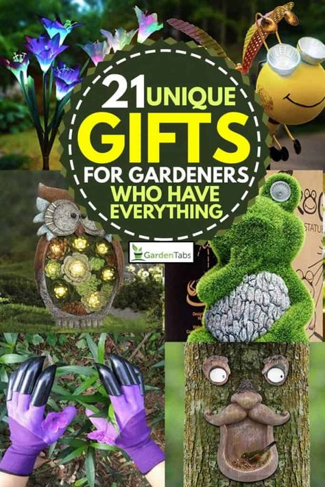 21 Unique Gifts For Gardeners Who Have Everything - Garden Tabs Personalized Garden Gifts, Homemade Gifts For Gardeners, Gardeners Gift Basket Ideas, Garden Gifts Ideas, Gardening Gifts For Women, Gifts For Garden Lovers, Gardening Gift Basket Ideas, Diy Garden Gifts, Gardener Gift Ideas