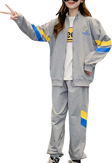 HYueaphGirls' #HYueaph #Girls'Tracksuit #Girls' #TracksuitLetter #Tracksuit #LetterStand-Up #Letter #Stand-UpCollar #Stand-Up #CollarZip #Collar #ZipCardigan #Zip #Cardigan+ #Cardigan #+Bottom #+ #BottomJogging #Bottom #JoggingSuit #Jogging #SuitKid #Suit #KidTracksuit #Kid #Tracksuit2 #Tracksuit #2Piece #2 #PieceSuit #Piece #SuitGifts #Suit #GiftsFor #Gifts #ForKi... #For #Ki... 2 Piece Suit, Jogging Suit, Zip Cardigan, Sleeves Pattern, Sport Fashion, Toddler Girl, Jogging, Gifts For Kids, Kids Outfits