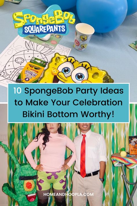 Spongebob Squarepants Party Games, Spongebob Party Activities, Spongebob Party Games For Adults, Spongebob Movie Night, Spongebob Pool Party, Adult Spongebob Party Ideas, Spongebob Adult Birthday Party, Spongebob Birthday Party Decorations Diy, Spongebob Party Games