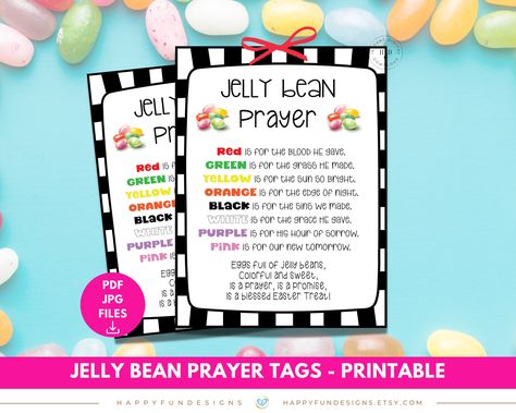 Easter Treats For Church, Jellybean Easter Story, Easter Jelly Bean Prayer, Jelly Bean Garden Easter, Christian Easter Basket, Jelly Bean Prayer, Easter Jelly Beans, Jelly Beans Easter, Prayer Poems