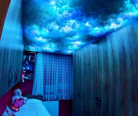 Diy Clouds Ceiling, Tattoo Modern, Ceiling Lights Diy, Cloud Ceiling, Hanging Clouds, Cloud Night Light, Glow Cloud, Cloud Lamp, Diy Clouds