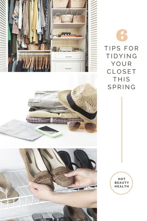 6 helpful tips for tidying up your closet this spring! Small Capsule Wardrobe, Spring Cleaning Checklist Printable, Spring Cleaning List, Messy People, Cleaning Checklist Printable, Closet Clutter, Amazing Closets, Closet Hacks Organizing, Closet Hacks