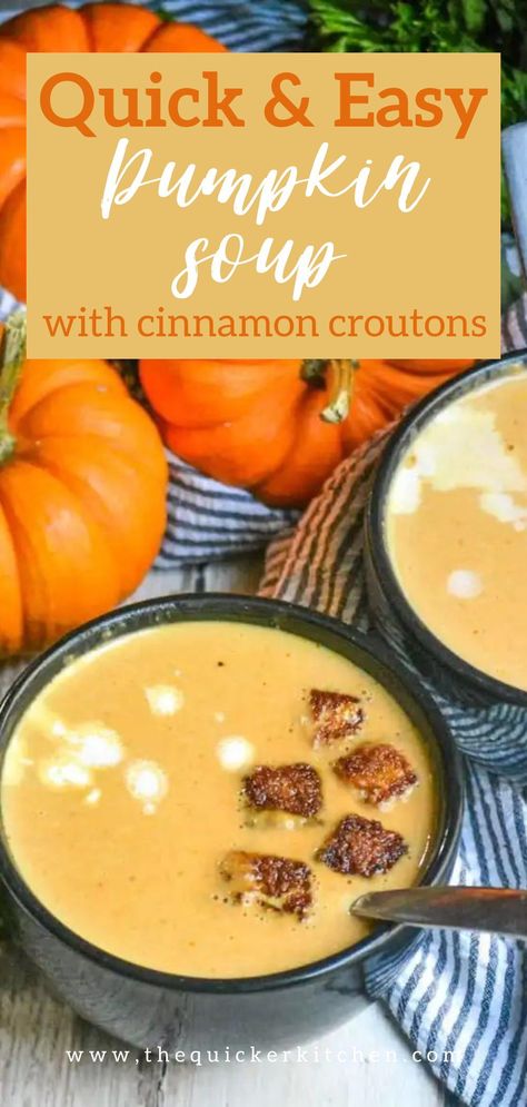 Sweet Pumpkin Soup Recipe, Easy Pumpkin Soup Recipe, Easy Pumpkin Soup, Pumpkin Soup Recipe Easy, Pumpkin Soup Recipe, Quick And Easy Soup, Savory Soups, Sweet Pumpkin, Pumpkin Pie Filling