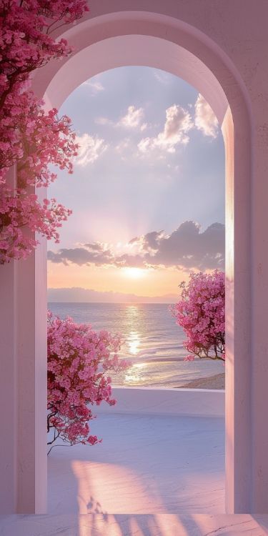 App Ikon, Pink Wallpaper Backgrounds, Pretty Phone Wallpaper, Lovely Flowers Wallpaper, Pretty Landscapes, 수채화 그림, Beautiful Flowers Wallpapers, Beautiful Landscape Wallpaper, Pretty Wallpaper Iphone