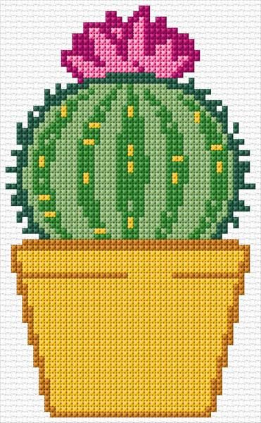 Cactus Cross Stitch Pattern Free, Cross Stitch Cactus, Cross Stitch Calculator, Primitive Cross Stitch Patterns, Cactus Cross Stitch, Blooming Cactus, Easy Cross Stitch Patterns, Cat Cross Stitch Pattern, 2nd Year