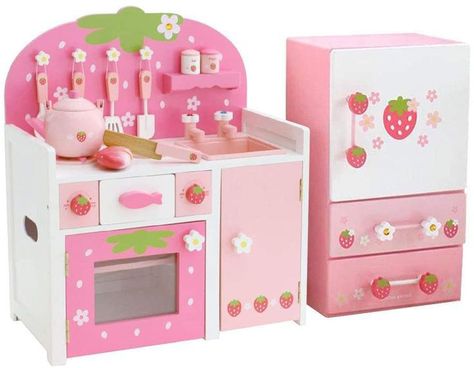 Mother Garden, Strawberry Kitchen, Baby Doll Nursery, Jazmin Bean, Hello Kitty Rooms, Soft Pink Theme, Cute Furniture, Rainbow Room, Kawaii Toys