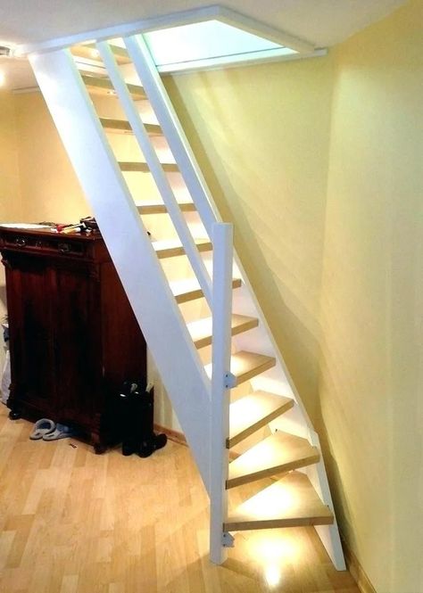 Attic Ladder Ideas, Loft Ladder Ideas, Loft Staircase, Attic Ladder, Tiny House Stairs, Loft Stairs, Small Attic, Attic Ideas, Loft Ladder