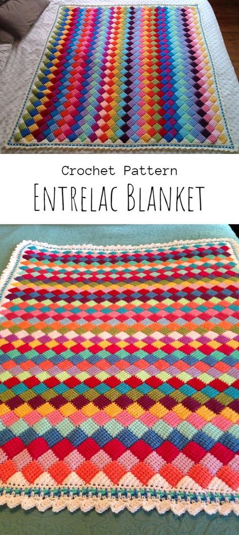 Entrelac Crochet Blanket Pattern Free, Crochet Entrelac Blanket Free Pattern, Entrelac Crochet Blanket, Enterlac Crochet, Entrelac Blanket, Crochet Entrelac, Bienenstich Recipe, Entrelac Crochet, Entrelac Knitting