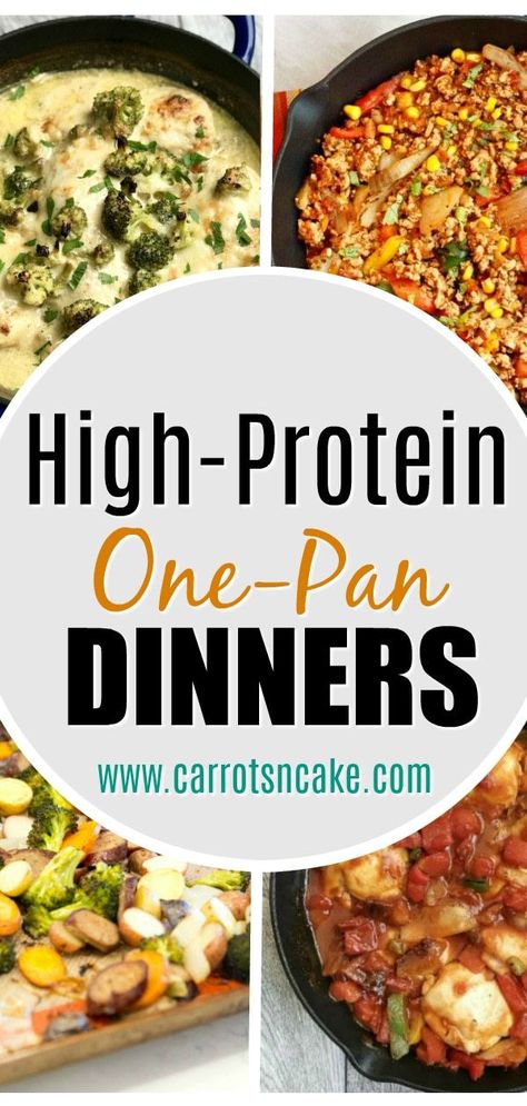 high protein one pan dinners One Pan Dinners, Protein Dinner Recipes, High Protein Recipes Dinner, Easy High Protein Meals, High Protein Dinner, High Protein Vegetarian Recipes, Protein Dinner, High Protein Meal Prep, Healthy High Protein Meals