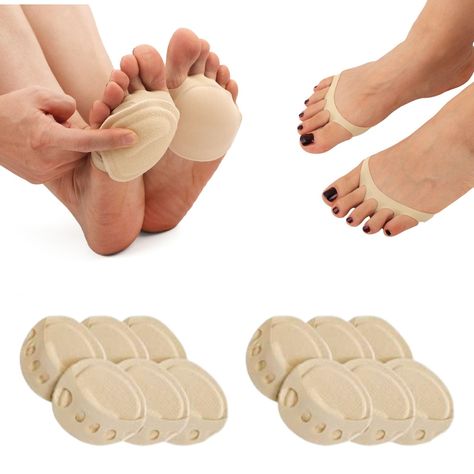 PRICES MAY VARY. ✅ Made of breathable cotton and spandex fabric that absorbs sweat and keeps feet dry and comfortable ✅ Cushioned sole under ball of foot provides comfort without being too thick ✅ Padded toe cover and liner design allows for sockless look with shoes like heels, flats, loafers etc ✅ Non-skid silicone dots on bottom prevent sliding in shoes ✅ Separated toe holes keep socks in place on feet Flammi toe covers with padding provide you with extraordinary experience.   Try these ball o Callus Remover Diy, Liner Design, Tailgate Bench, Half Socks, Goofy Disney, Santa Carving, Callus Remover, Pointy Toe Heels, Good Morning Photos