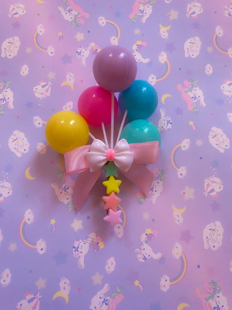 Partycore Outfits, Pink Clowncore Aesthetic, Pastel Clown Aesthetic, Pink Clowncore, Clowncore Accessories, Pastel Clowncore, Balloon Hair, Pastel Clown, Decora Aesthetic