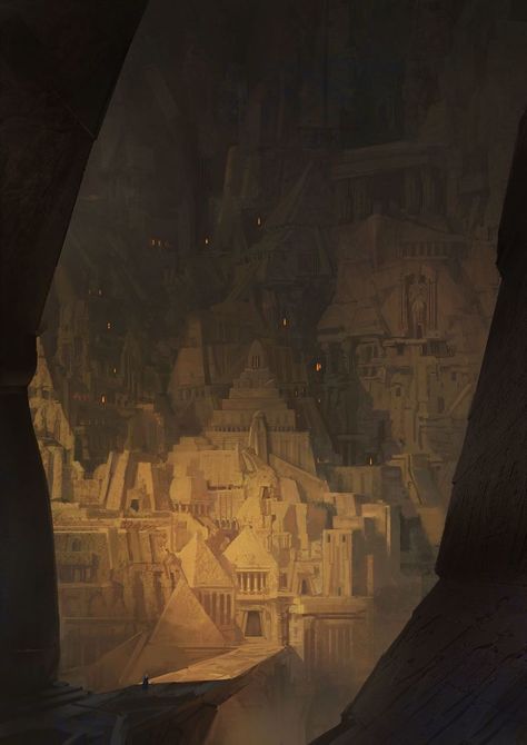 Marc Simonetti, Dwarven City, Robert E Howard, Cave City, Underground Cities, Fantasy City, Fantasy Places, Fantasy Setting, Arte Inspo