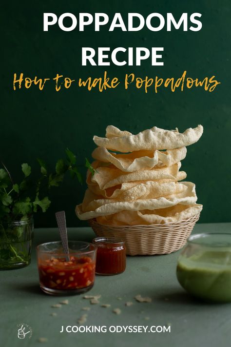 Easy Poppadoms Recipe Indian Mint Sauce, Indian Dips, 5 Minute Recipe, Curry Night, Indian Meal, Indian Appetizers, 5 Minute Meals, Crowd Pleasing Appetizers, Vegetarian Sides