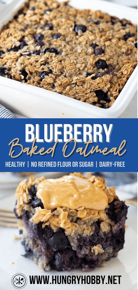 Blueberry Baked Oatmeal, Blueberry Oatmeal Bake, Baked Oatmeal Healthy, Baked Oatmeal Recipe, Blueberry Oat, Protein Baking, I Heart Naptime, Baked Oatmeal Recipes, Blueberry Oatmeal