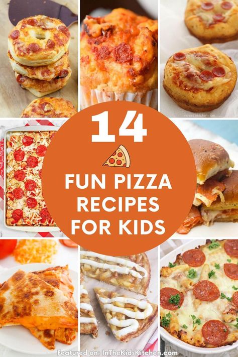 Put a new spin on pizza night with this collection of playful and unique pizza recipes that kids will love! Pizza Ideas For Kids, Cooking With Kids Recipes Easy Fun, Fun Pizza Ideas, Pizza Recipes For Kids, Pizza Night Ideas, Kid Friendly Pizza Recipes, Pizza For Kids, Unique Pizza Recipes, Kids Pizza Recipes