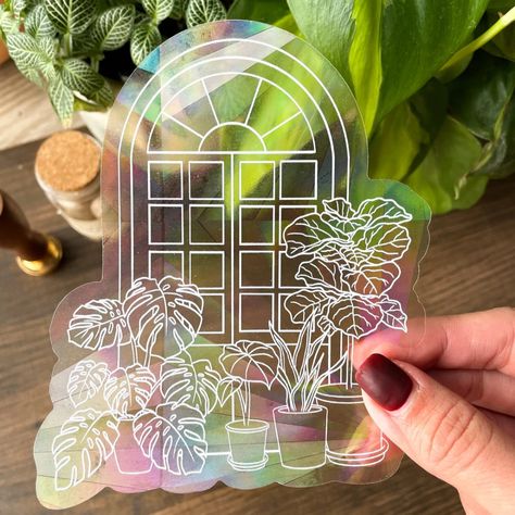 Happy Rainbow, Plant Window, Window Suncatchers, Suncatcher Window, Rainbow Light, Rainbow Maker, House Plants Decor, Rainbow Stickers, Beautiful Stickers