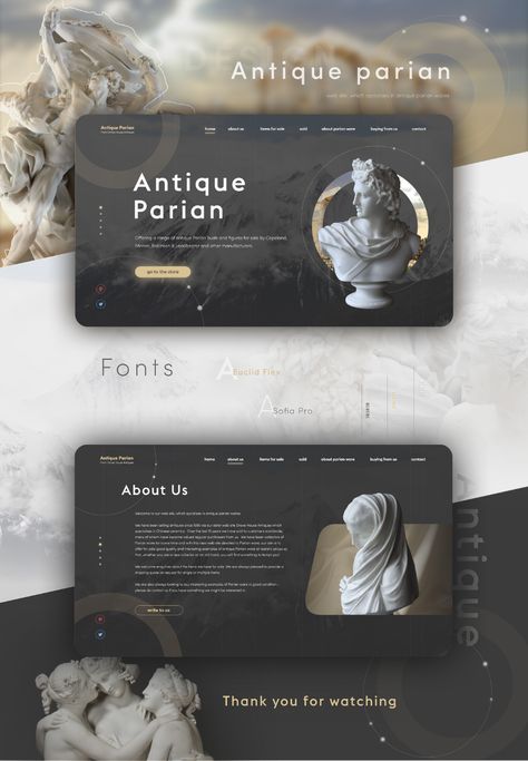 Design for website antique parian wares on Behance Cv Website, Design De Configuration, Presentation Slides Design, Presentation Design Layout, Desain Quilling, Graphisches Design, Slides Design, Desain Editorial, Webdesign Inspiration