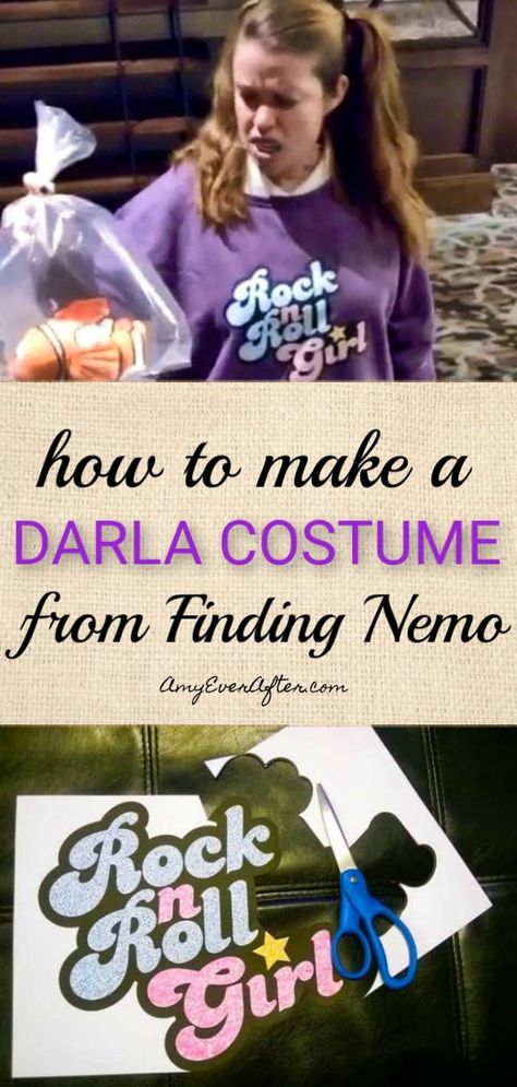 Do you need a quick costume? How about Darla from Finding Nemo? I'm going to tell you everything you need in order to dress up as Darla from Finding Nemo for Halloween! And if you're going to any kind of Disney-themed party (like where I wore this!), it's sure to be a hit! There are lots of different parts to Darla Sherman's costume, and a tiny bit of DIY for the headgear, but if I can do it, anybody can. #Halloween #FindingNemo #costume #Disney #Pixar Darla Costume Finding Nemo, Darla Costume, Darla From Finding Nemo, Finding Nemo Costume Diy, Extreme Cosplay, Darla Finding Nemo, Diy Braces, Finding Nemo Costume, Nemo Costume