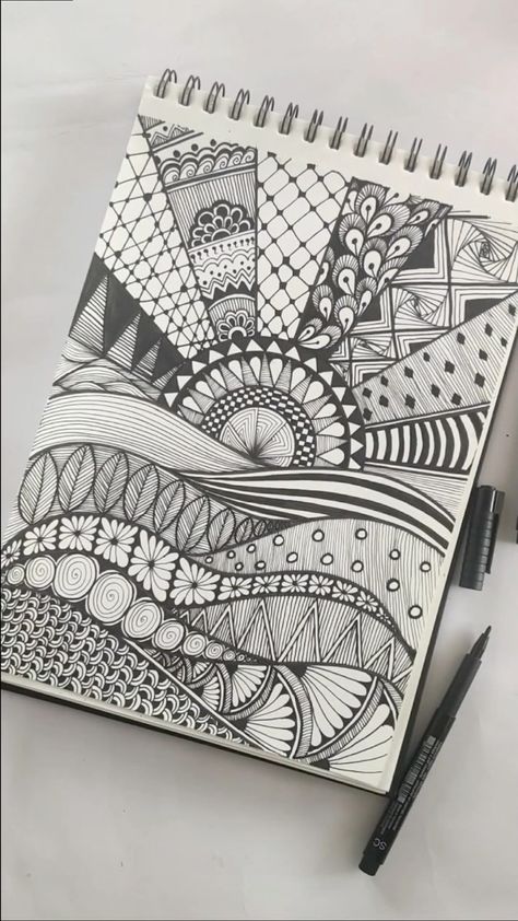 Zentangle | “Dive into the world of colorful Zentangle art, where every stroke tells a vibrant story. Let your creativity unfold in a spectrum of hues!... | Instagram Colorful Zentangle Art, Zentangle Painting, Colorful Zentangle, Painting Doodles, Modele Zentangle, Patterns Zentangle, Doodle Zen, Pattern Zentangle, Doodling Tutorial