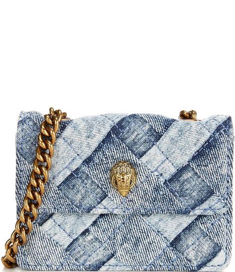 From Kurt Geiger London, the Micro Denim Crossbody Bag features:Fabric exteriorPolyester liningFlap/snap closureOne interior compartmentBrass hardwareSingle chain strapApprox. 4.33'' W x 2.95'' H x 1.18'' D; Strap drop 23.23"Imported. Kurt Geiger Bag Micro, Kurt Geiger Micro Bag, Kurt Geiger Purse, Kurt Bag, Micro Kurt Geiger, Kurt Geiger Bag, Micro Bag, Trendy Purses, Jean Purse