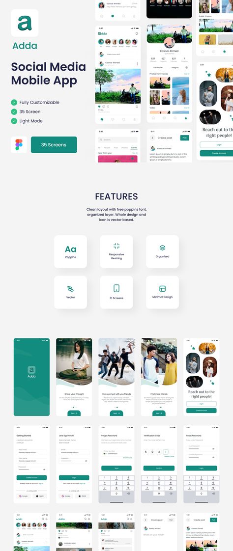 Adda - Social Network Mobile App UI Kit — Figma Resources on UI8 Summer Sale Sign, Ios Ui, Cancel Subscription, App Developer, Medium App, Ux Design Inspiration, Mobile Ui Design, App Template, Mobile App Ui