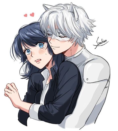 Cat Blanc X Ladybug, Mlb Chat Blanc X Marinette, Mariblanc Fanart, Cat Blanc Fanart, Cat Noir X Marinette, Miraculous Ladybug Fanart, Cat Noir Fanart, Mlb Fan Art, Ladybug Und Cat Noir