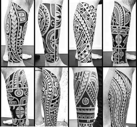 Polynesian Tattoo For Men, Geometric Tattoo Leg, Calf Tattoo Men, Tattoo Quotes For Men, American Traditional Tattoo Ideas, Traditional Tattoo Ideas, Maori Tattoo Designs, Leg Tattoo Men, American Tattoos