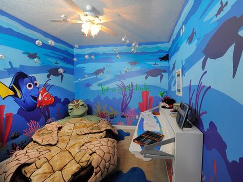 Amazing Kids Rooms - Gallery of Amazing Kids Bedrooms and Playrooms : Rooms : Home & Garden Television Disney Kids Rooms, Disney Themed Bedrooms, Underwater Bedroom, Pediatric Office, Disney Bedroom, Disney Themed Rooms, Ocean Bedroom, Casa Disney, Disney House