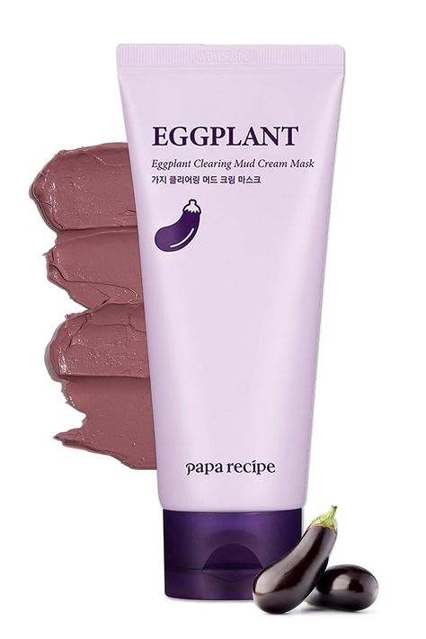 Papa Recipe Eggplant Mud Cream Mask 3.38 Ounce - Korean Skin Care, Dead Skin Exfoliator for Sensitive Face Recipe Eggplant, Skin Exfoliator, Papa Recipe, Clear Skin Care, Korean Skin Care, Face Beauty, Korean Skin, Mud Mask, Natural Branding