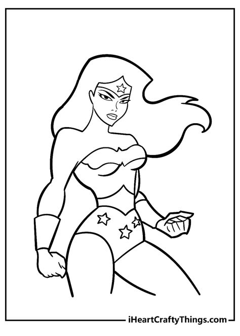 Printable Wonder Woman Coloring Pages (Updated 2022) Super Hero Drawings Easy, Super Hero Drawings Sketches, Easy Super Hero Drawing, Superhero Drawings Easy, Super Woman Drawing, Woman Superhero Drawings, Super Hero Drawings, Simple Wonder Woman Tattoo, Wonder Woman Painting