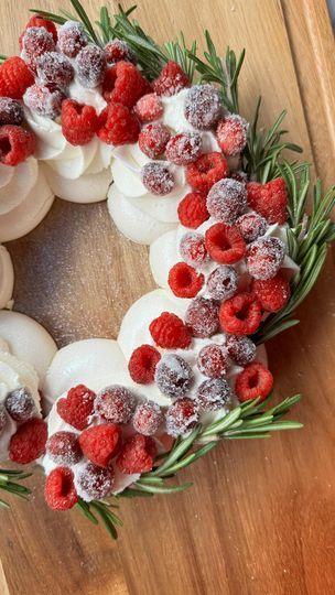 39K views · 5.3K reactions | If you are going to make one dessert this holiday season let this be it. This magical little wreath consists of meringue, cranberry jam, whipped cream and fresh fruit❤️‍🔥 the full recipe is on bellabakes.com | shelly bella | New York Jazz Trio · A Holly Jolly Christmas Christmas Meringue Wreath Pavlova, Christmas Wreath Pavlova, Meringue Wreath Christmas, Pavlova Christmas Wreath, Pavlova Wreath Christmas, Christmas Pavlova Ideas, Pavlova Decoration, Christmas Wreath Dessert, Wreath Pavlova