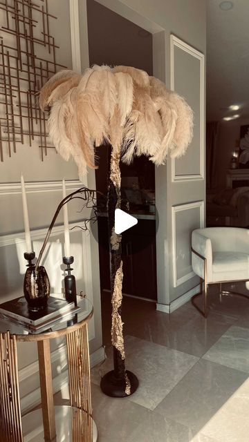 Feather Lamps, Ostrich Feather Lamp, Ostrich Feather Floor Lamp, Feather Floor Lamp, Diy Feather, Feather Lamp, Metal Net, Lamp Stand, Light Bulb Lamp