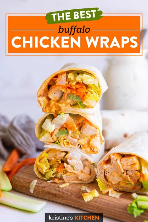 Homemade Buffalo Chicken, Easy Chicken Wrap, Buffalo Chicken Wrap Recipe, Buffalo Chicken Wrap, Chicken Wrap Recipe, Beginners Recipes, Wraps Recipes Easy, Spicy Buffalo Chicken, Buffalo Chicken Wraps