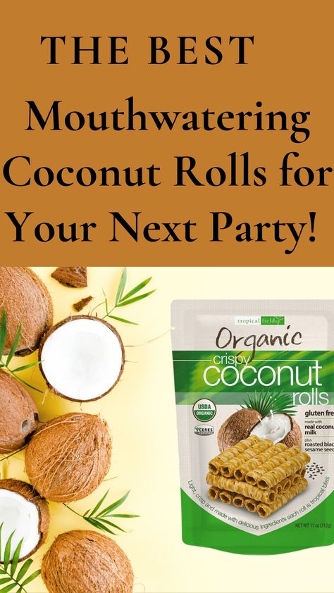 Coconut rolls are the perfect snack for when you're craving something sweet and delicious. We've put together a list of the best coconut rolls, so you can satisfy your cravings without the guilt! Crispy Coconut Rolls, Coconut Rolls, Coconut Roll, Usda Organic, Something Sweet, Put Together, Dip, Wake Up, Rolls