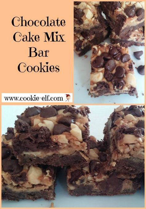 Chocolate Cake Mix Bars, Cake Mix Bar Cookies, Chocolate Cake Mix Desserts, Easy Bar Cookie Recipes, Cake Mix Bars, Cake Mix Cookie Bars, Recipes Using Cake Mix, Boxed Cake Mixes Recipes, Easy Bar