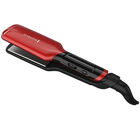 Remington S9630 T|Studio Silk Ceramic Wide Hair Straightener, Flat Iron 2-inch Ceramic Plate, Red Remington Straightener, Remington Hair Straightener, Best Hair Straightener, Ceramic Hair Straightener, Ceramic Flat Iron, Hair Straighteners Flat Irons, Travel Hairstyles, Ceramic Hair, Hair Iron