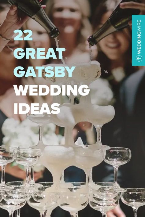 Wedding Great Gatsby Theme, Great Gatsby Inspired Wedding, Gatsby Wedding Theme Decoration, Great Gatsby Wedding Decor, Great Gatsby Wedding Reception, 1920s Wedding Flowers, 30s Wedding Theme, Gilded Age Wedding Theme, 1920 Wedding Theme Vintage Glamour