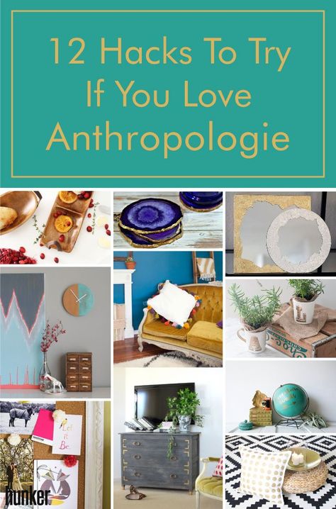 Anthropologie's home decor is amazing, but pretty pricey. Hack your way to your favorite Anthropologie furniture and statement pieces with this list of DIYs! Anthropology Diy, Anthro Diy, Anthropologie Furniture, Anthropologie Hacks, Anthropologie Diy, Anthropologie Decor, Diy Anthropologie, Anthropologie Inspired, Cottage Market