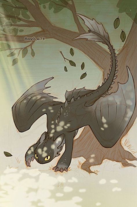 Thunder Redesign Httyd, Mystical Creature Drawing, Nightfury Fanart, Toothless Drawing, Httyd Oc, Dragon Fanart, Dragon Poses, Night Fury Dragon, Httyd Art