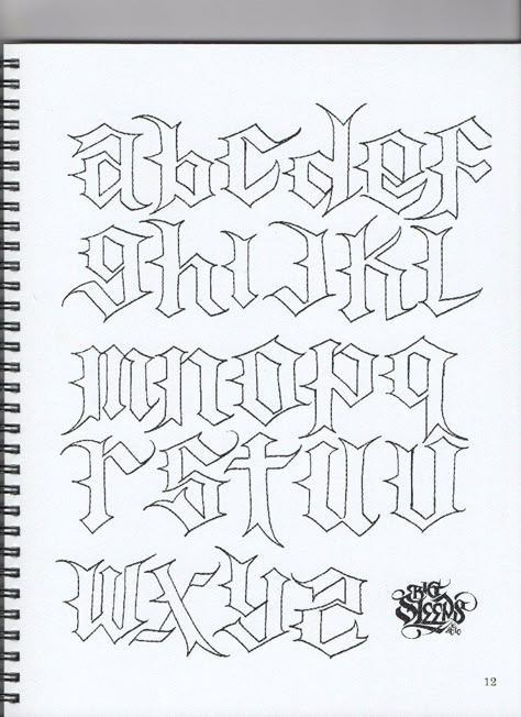 Graffiti Alphabet Styles, Tattoo Lettering Alphabet, Tattoo Fonts Alphabet, Graffiti Lettering Alphabet, Graffiti Art Letters, Tattoo Lettering Design, Lettering Styles Alphabet, Chicano Lettering, Tattoo Lettering Styles