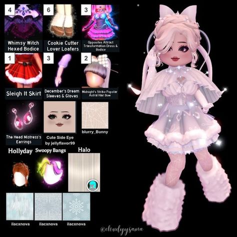 Silver Royale High Outfit, Ice Element Outfit Royale High, Royale High Snow Day, Royale High Routine, Royal High Light Fairy, Royale High Body Tutorial, Fairy Royale High Outfits, Your Favorite Holiday/season Royale High, Roblox Royale High Outfits Ideas Cheap