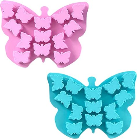 Amazon.com: Butterfly Ice Cube Tray (SMALL, 2 pcs) Craft Ice Cube Molds Butterfly Molds Silicone Ice Cube Tray Shapes Butterfly Molds for Chocolate Cute Ice Cube Tray Cocktail Ice Molds Fun Shapes Butterfly Mold: Home & Kitchen Ice Cube Trays Shapes, Cowgirl Witch, Water Fruit, Cream Cheese Mints, Cream Caramel, Making Water, Ice Ball Maker, Cottage Coastal, Caramel Cream