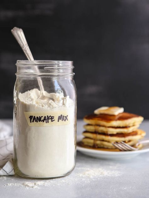 Waffle Mix Recipes, Pancake Mix Uses, Homemade Buttermilk Pancakes, Baking Substitutions, Dry Buttermilk, Pancake Mix Recipe, Homemade Pancake Mix, Completely Delicious, Buttermilk Pancake