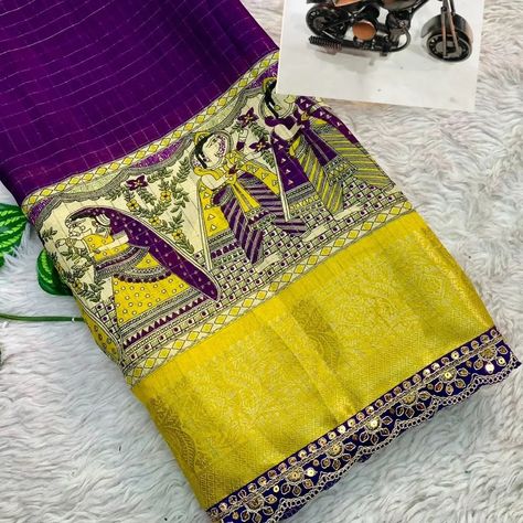 Price 950 free ship Dola silk Kalamkari saree with lace Dm for order whatsup 8309874411 or Dm to @hansicollections inbox Wow super hit design New tranding lace Patti Tushar silk material Super hit flower desine With super hit lace work boder Super Tushar silk saree With running blouse Total color 1 Rate 950 ship free Book fast #hansicolletions #halfsaree #halfsareefunction #reels #longgowns #longfrockdesigns #celebritystyle #vintagestyle #trendingnow #treditionallook #trediti... Flower Desine, Dola Silk Saree, Half Saree Function, Long Frock Designs, Kalamkari Saree, Patchwork Bags, Silk Material, Half Saree, Long Gown