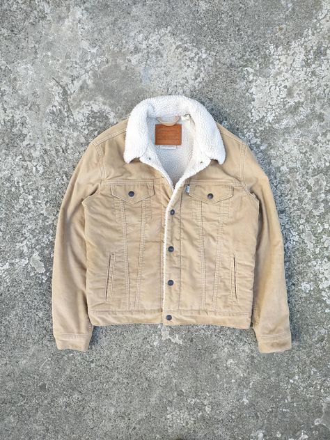 Levi's Levi's - corduroy sherpa jacket | Grailed Levi Jacket, Corduroy Sherpa Jacket, Jacket Sherpa, Jacket Beige, Levis Jacket, Men's Outerwear, Sherpa Jacket, Corduroy Jacket, Mens Outerwear